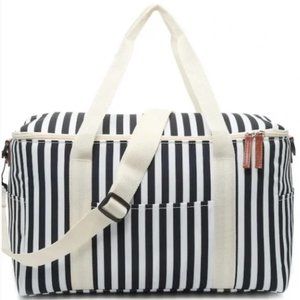 DSW Striped Navy and White Cooler Bag